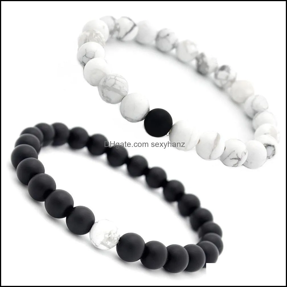 8mm Women Men Natural Lava Rock Beads Chakra Bracelets Healing Energy Stone Meditation Mala Bracelet Fashion  wjl2950