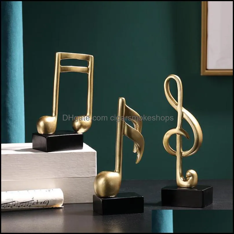 3Pcs Modern Creative Light Luxury Musical Note Decoration Shop Music Room Desktop Art Fashion Decoration Crafts Furnishings