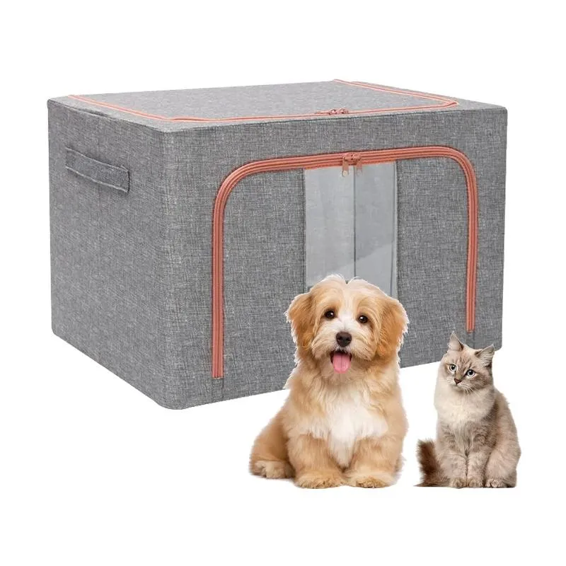 Kattbärare, lådor husdjur syre bur hund atomisering linne vikbar box valp kattunge inkubator med nebulisering veterinärutrustning