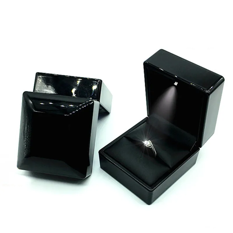 Display voor Ring Earring Ketting Sieraden Set Case Velvet Hout Hoge Kwaliteit Kerstcadeau Moonso Box01