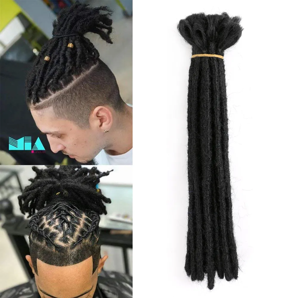 6 Inch Short Dreadlocks Extensions Soft Synthetic Crochet Twist Hair Braids  for Men and Women Faux Locs Dread Hairpieces 10 strands/pack Reggae Hippie