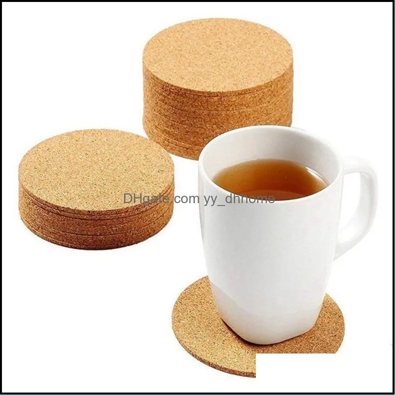 Mats & Pads 10 X Round 90mm * 3mm Cork Bar Drink Coasters 90mm, Thick *Malleable And Flexible, Easily Cut Into Different Shapes