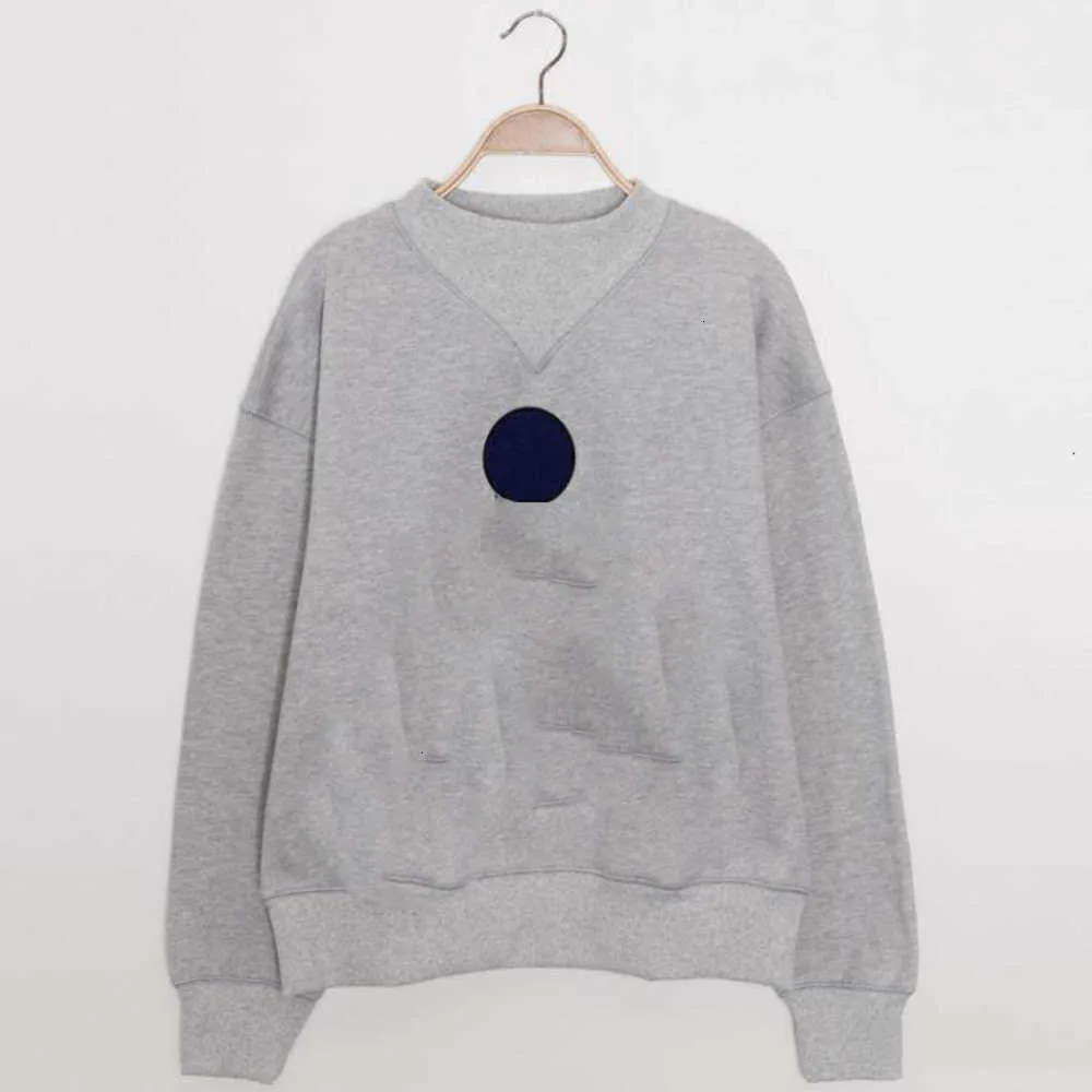 Women 20ISA MAR Sweatshirt Micro-high collar with Plush Sweater embroidery flocking print loose Autumn winter 