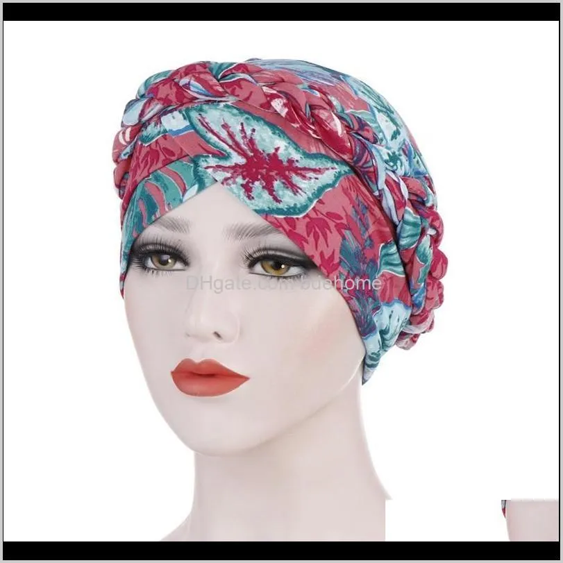 2020 bohemia print muslim turban scarf for women islamic inner hijab caps arab wrap head scarves femme musulman turbante mujer 732 t2