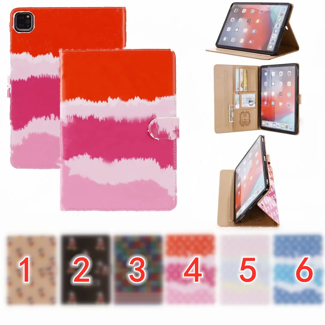 Lüks Tan Yumuşak Deri Cüzdan Standı Flip Case Akıllı Kapak iPad 9.7 için Kart Yuvası Ile Hava 2 3 4 5 6 7 Air2 Pro 10.5 Mini