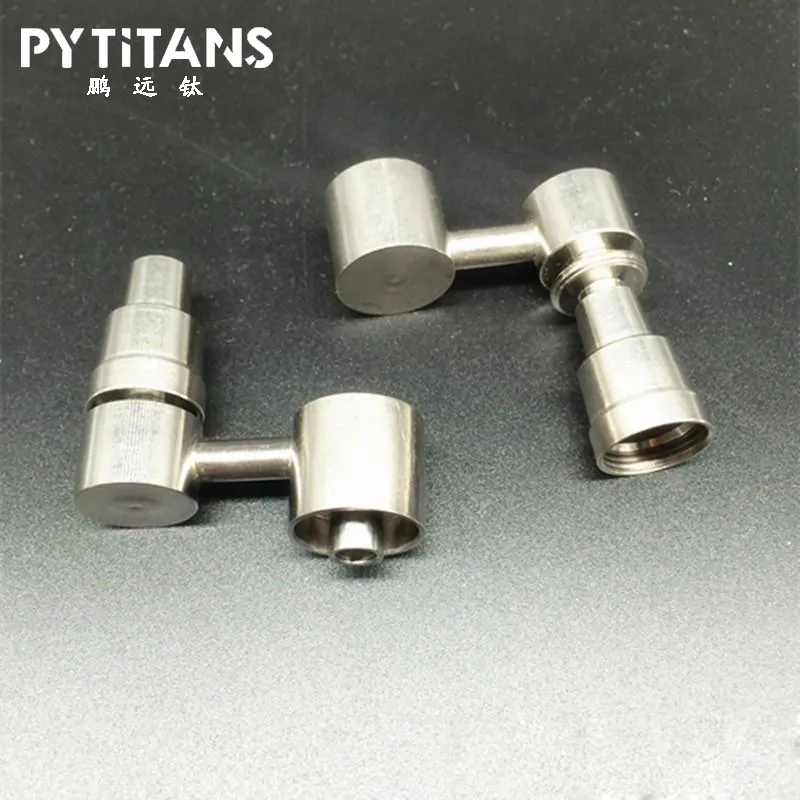 Accessoires pour fumeurs Clous en titane Bras latéral 4 en 1 Clou sans dôme avec joint Titianium 10 / 14mm DAbber pour verre