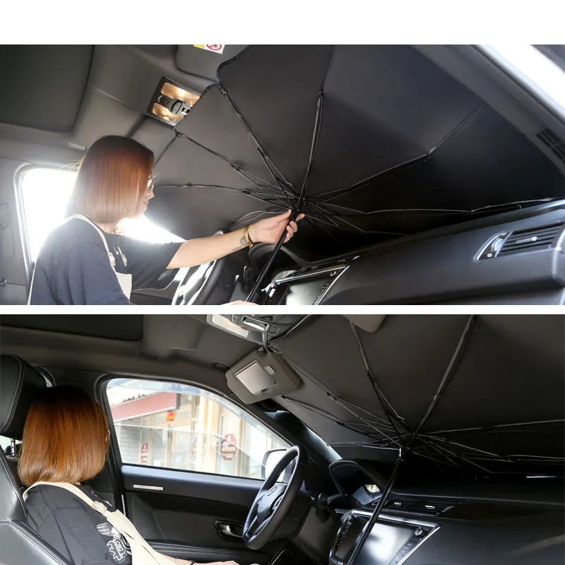 Car Sun Shade Protector Umbrella A Parasol Convenient Storage For