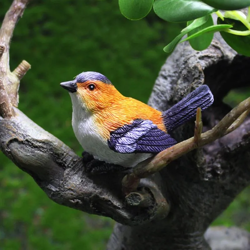 装飾的なオブジェクト置物かわいい樹脂鳥の工芸品シミュレーション鳥の巣の妖精の庭のマイクロ風景工芸卵のマイクロ風景装飾品