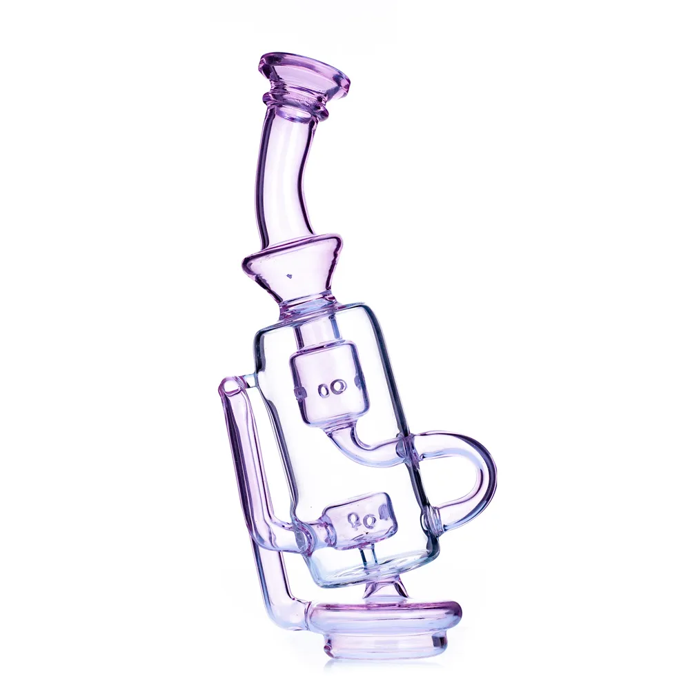 Hopah rökningstillbehör Glas Bong Dab Oil Rig Pipe Water Pipes Carta Glass Recycler Peak Top Top