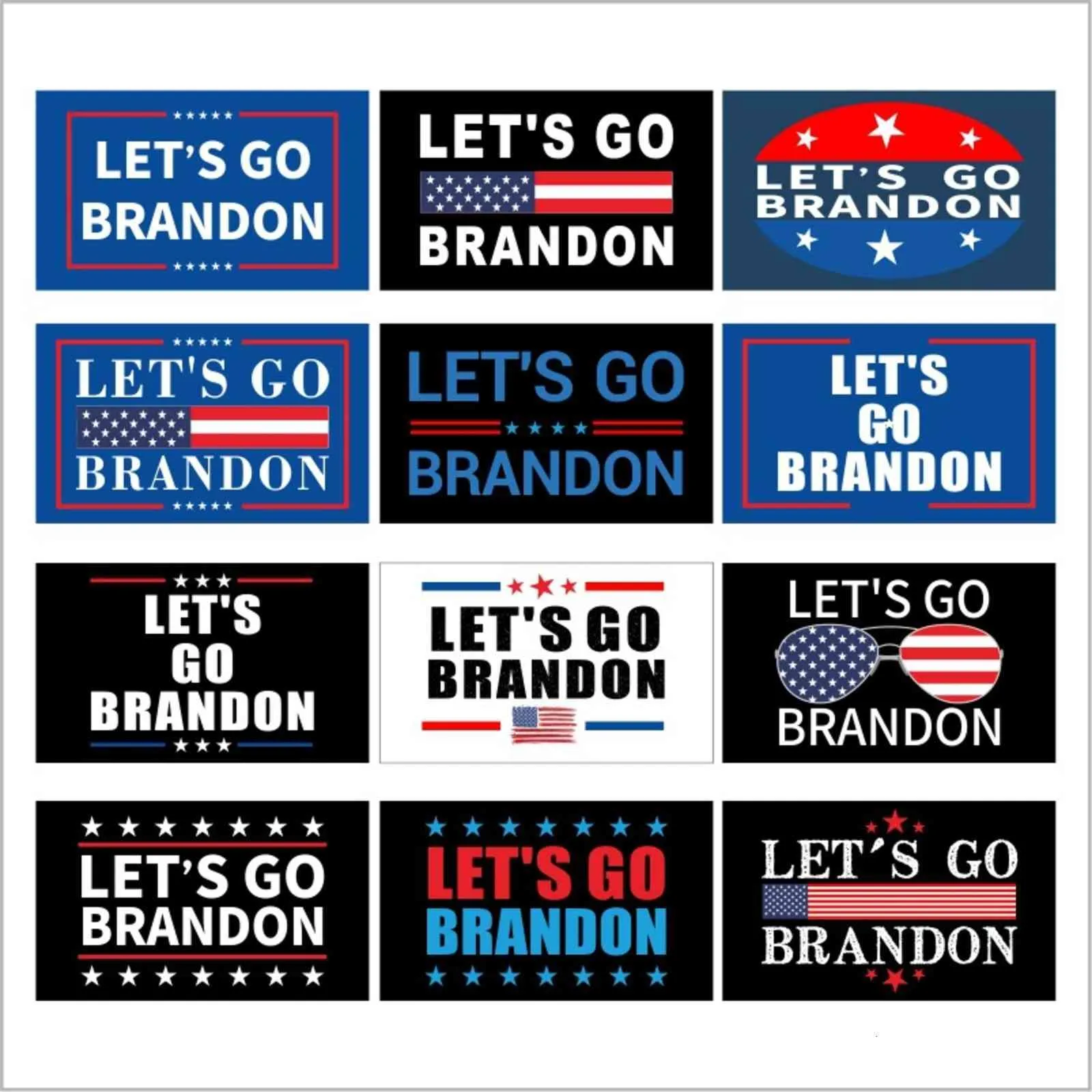 Novo Vamos lá Brandon 2024 Trump Eleição Bandeira FJB Bandeiras Presidentes Dupla Face 150 * 90cm 3x5 Ft Atacado