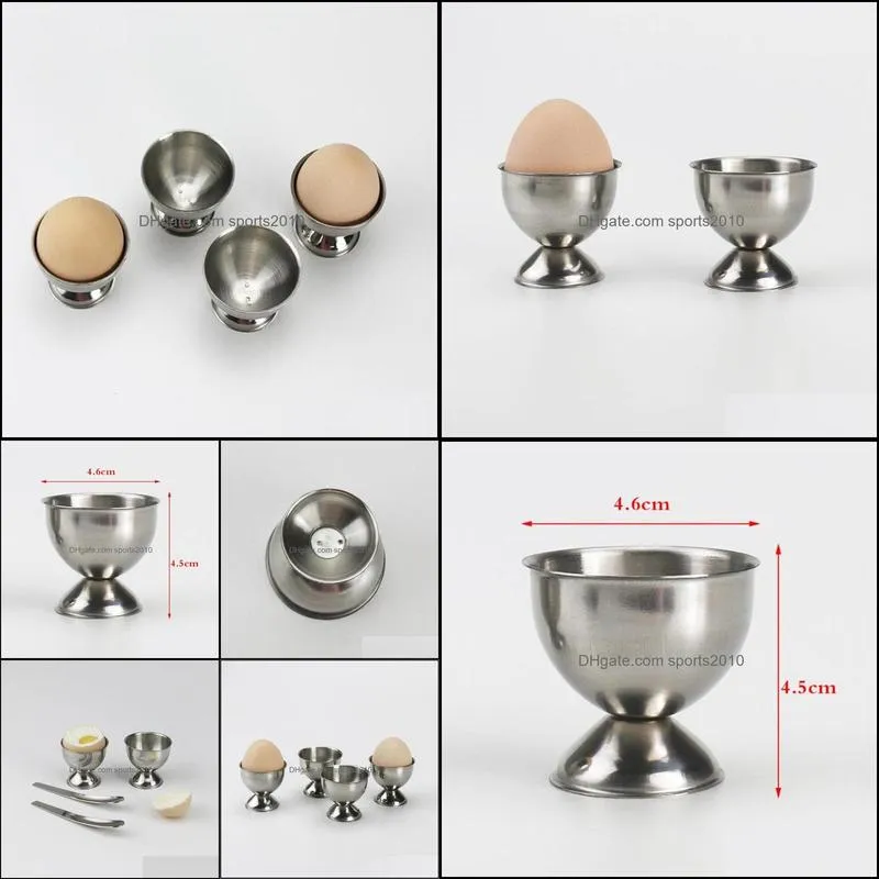 Stainless Steel Soft Boiled Eggs Holder Cups Egg Stand Storage Tray Tabletop Cup Egg Container Kitchen Accessories F20173303