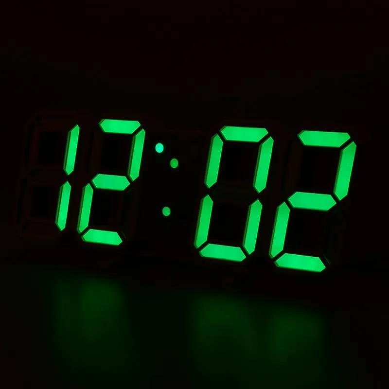 Horloges de Table de bureau grande horloge murale numérique cuisine salon affichage LED maison montre nuit USB alarme électronique chambre