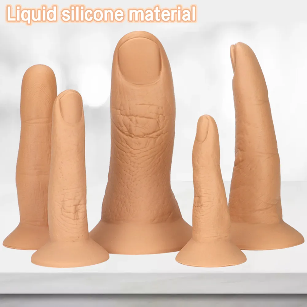 Massage Finger Anal Plug Med Kraftfull Sucker Sexleksaker För Par Butt Plug Kvinnlig Masturbator G-Spot Vagina Stimulator Vuxna produkter