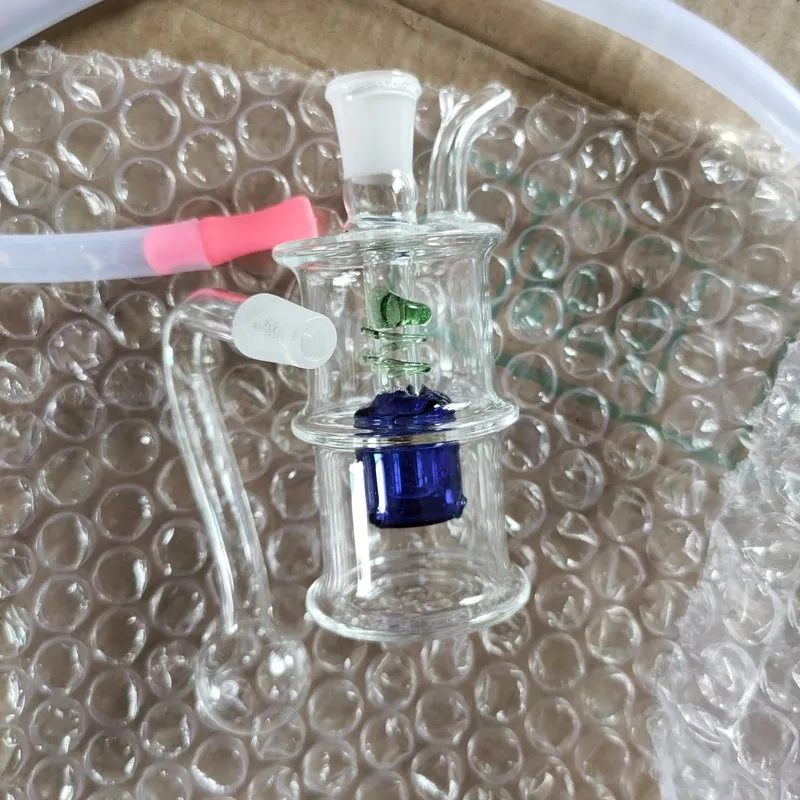 Bangs Dab Rig Mini Petits Narguilés En Verre Fumer Shisha Tuyaux De Brûleur À Huile En Verre Diposables De 3 Pouces Capteurs De Cendres Percolater Bong Bubbler Bol De Tabac En Gros