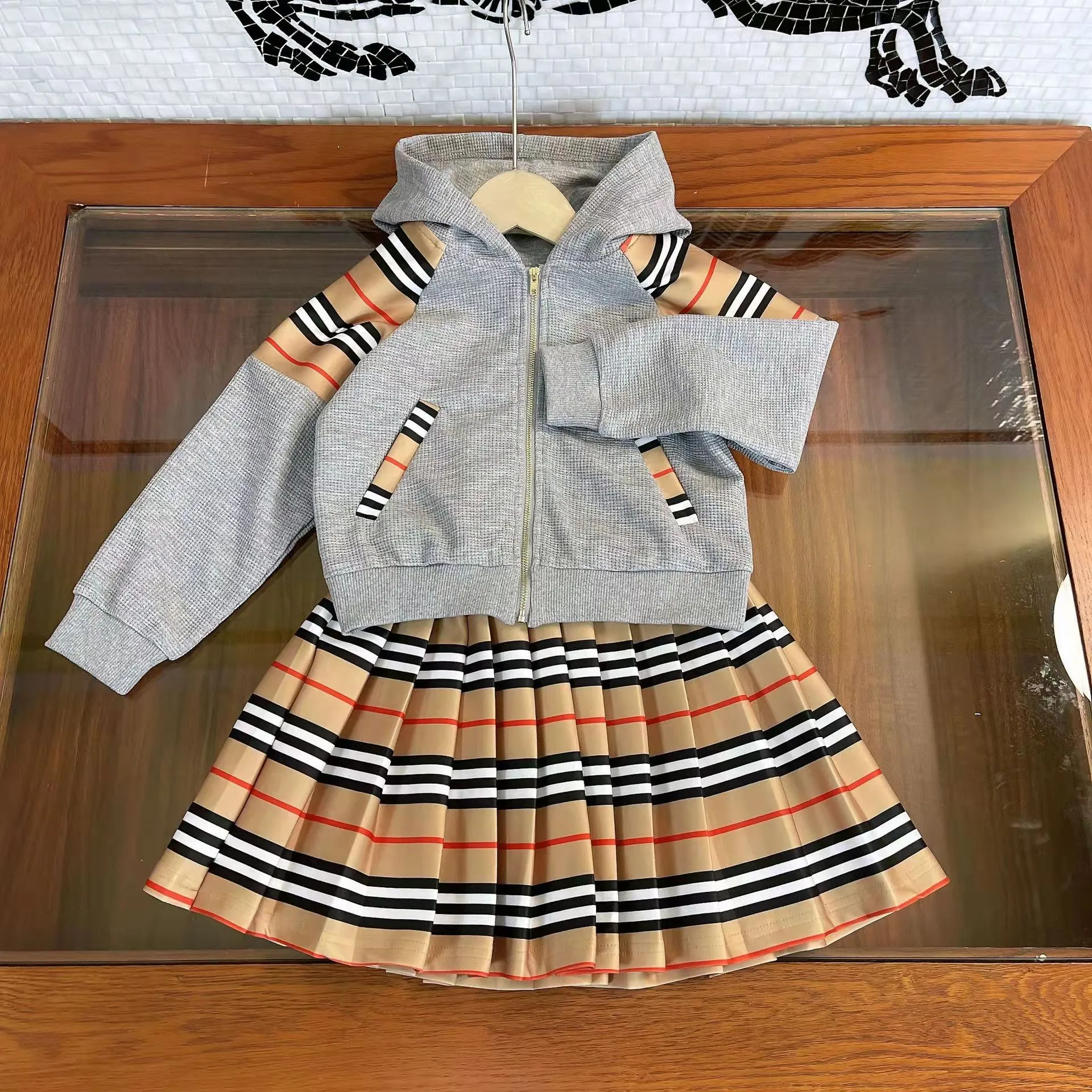 Skirt BURBERRY KIDS Kids color Grey