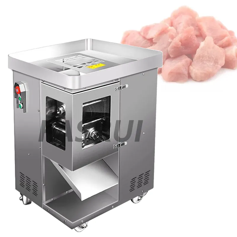 Machine de découpe de viande domestique commerciale 2200W en acier inoxydable trancheuse à viande automatique fabricant de coupeur de déchiquetage