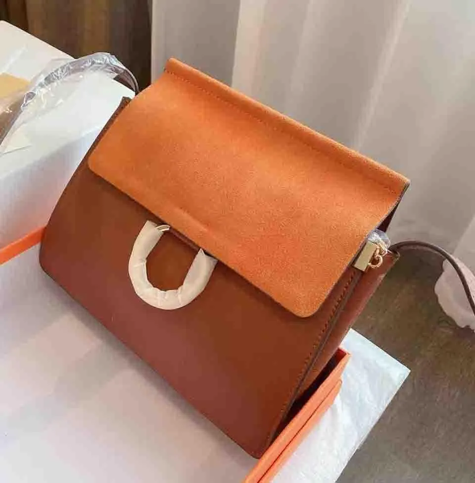 Luxury handbag new chain ring Faye small square fashion one shoulder straddle women`s cow leather frosted hloe bags