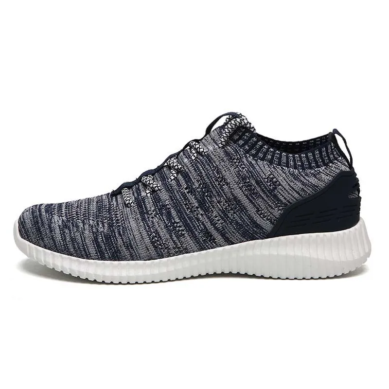 breathable shoe flying woven shock absorption leisure walking socks shoes cross-border large size men sneaker 39-46