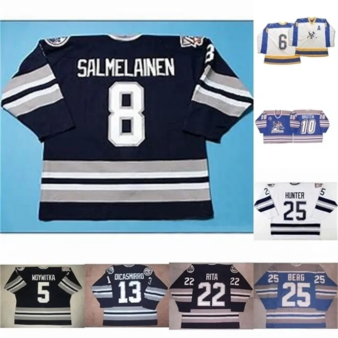 Thredmonton Roadrunners 8 Tony Salmelainen 33 Mikko Luoma 10 Brooten 25 JJ Hunter 22 Jani Rita 25 Aki Berg 14 Torres 13 Dicasmirro Hockey Jersey