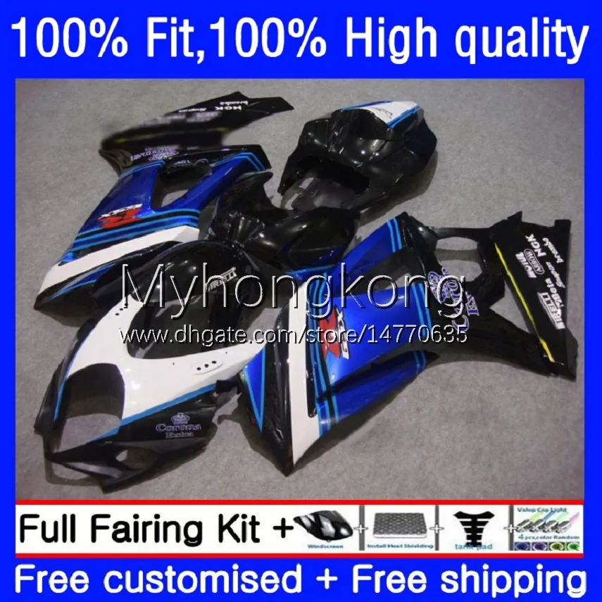 Suzuki K7 GSXR 1000 CC 1000CC 07 08 Bodywork 27NO.62 GSXR1000 블루 블랙 GSX-R1000 2008 GSXR1000CC GSXR-1000 2007-2008 OEM 페어링 키트