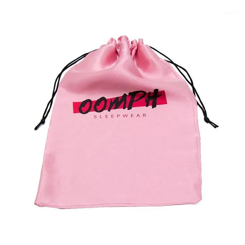Gift Wrap 18X30Cm Bags Wig Silk Bag Custom Logo Free Design Women Extension Packaging Satin Hair