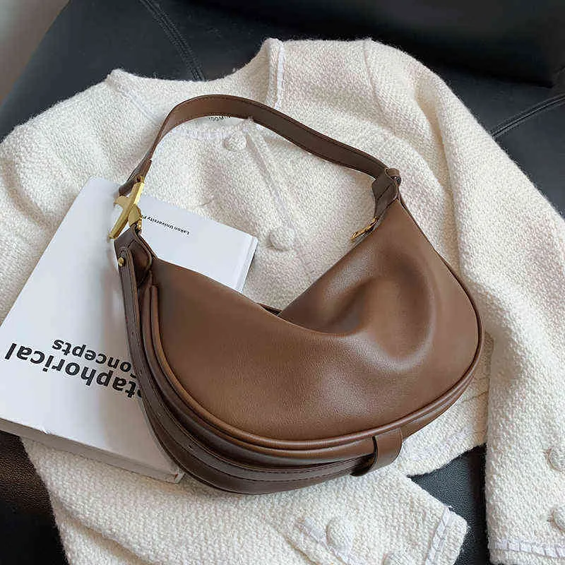 Sac à aisselles en cuir PU pour femme - Sac à main à bandoulière