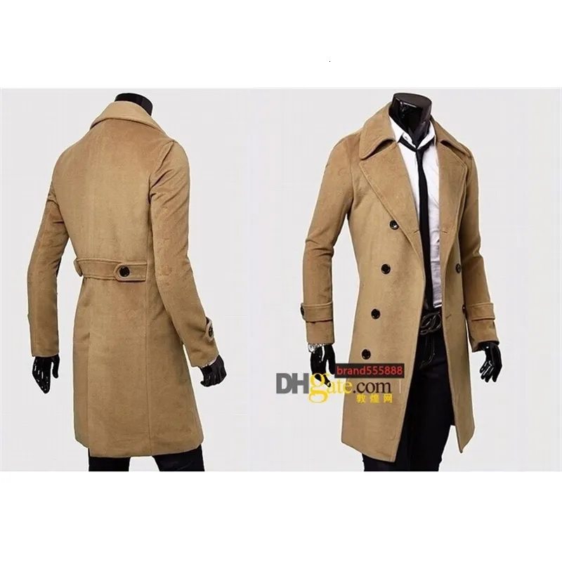 Mens Designer Clothing Trench Coats Winter Fashion Single Breasted Cashmere Jacket Coats Men Overcoat Casacos
