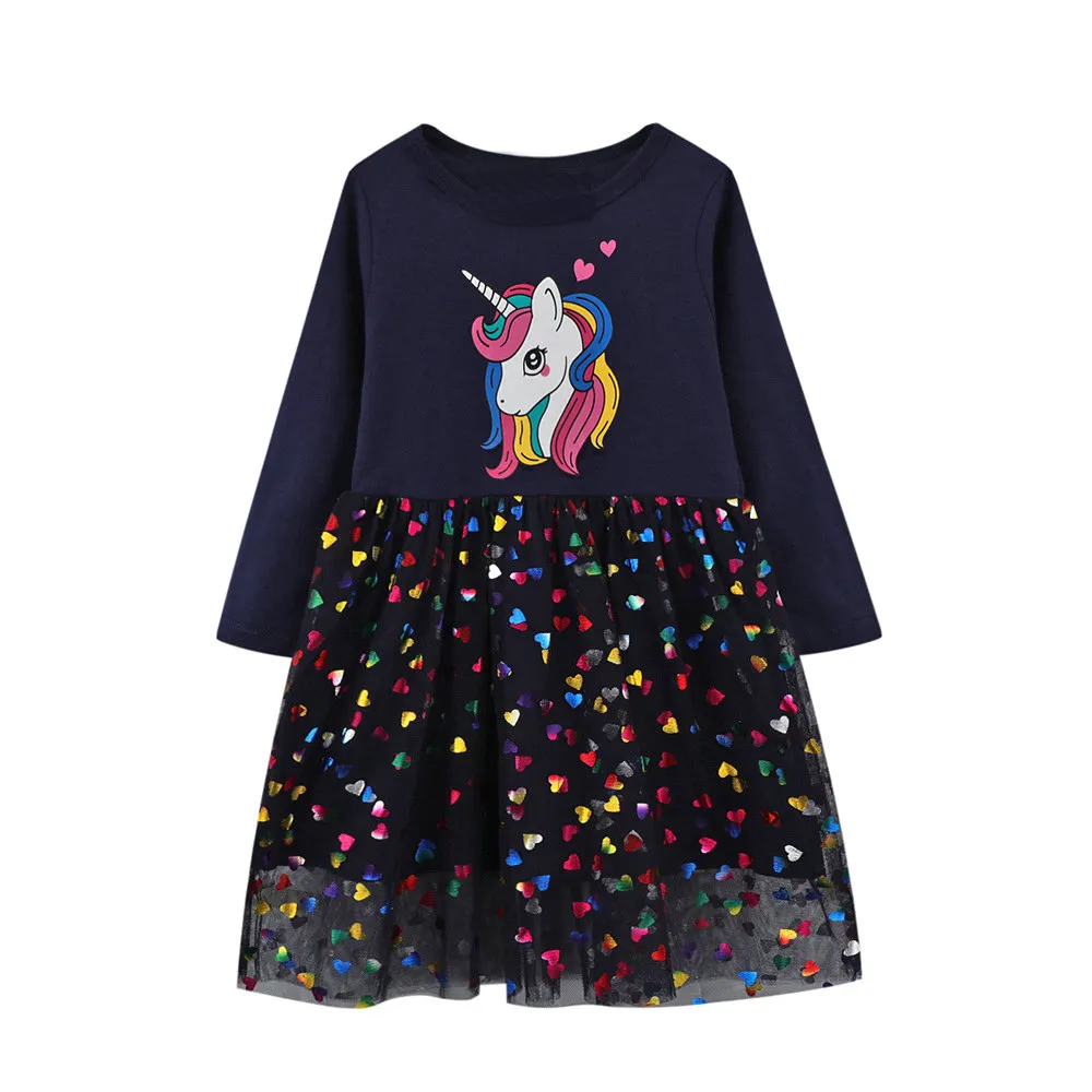 Kids Party Dress for Girl Children Sequined Dresses Girls Star Dress Toddlers Casual Dresses Children Autumn Costumes