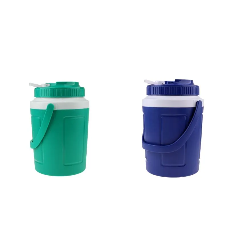 Bärbar Plast Camping Ice Cube Cooler Vin Öl Bucket Barrel w / lock handtag utomhus väskor