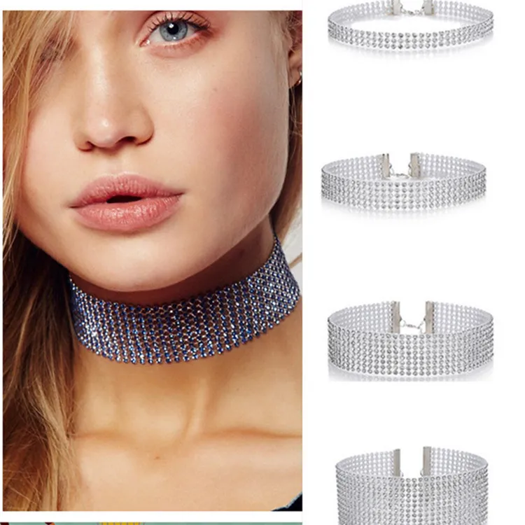 la moda torce la collana di diamanti piena delle donne delle collane del collo dei gioielli di personalità