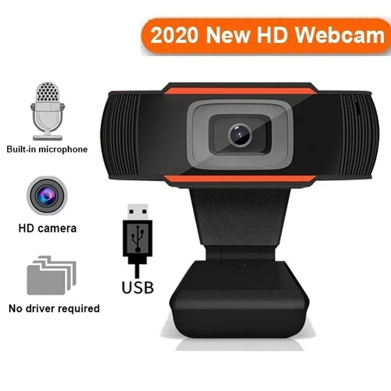 HD 1080p 60fps PC Mini 2.0 Web avec microphone USB Caméra d'ordinateur Streaming en direct Webcam 1080P/480P