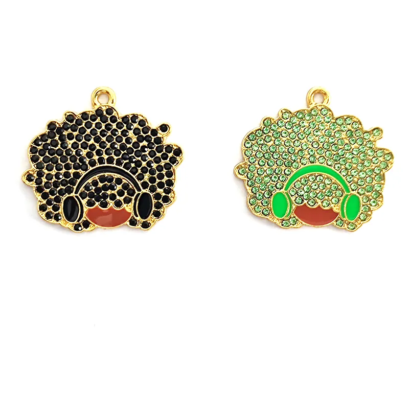 10st Black Girl Charms for Women Diy Jewelry Accessories BGR025-BGR00283091