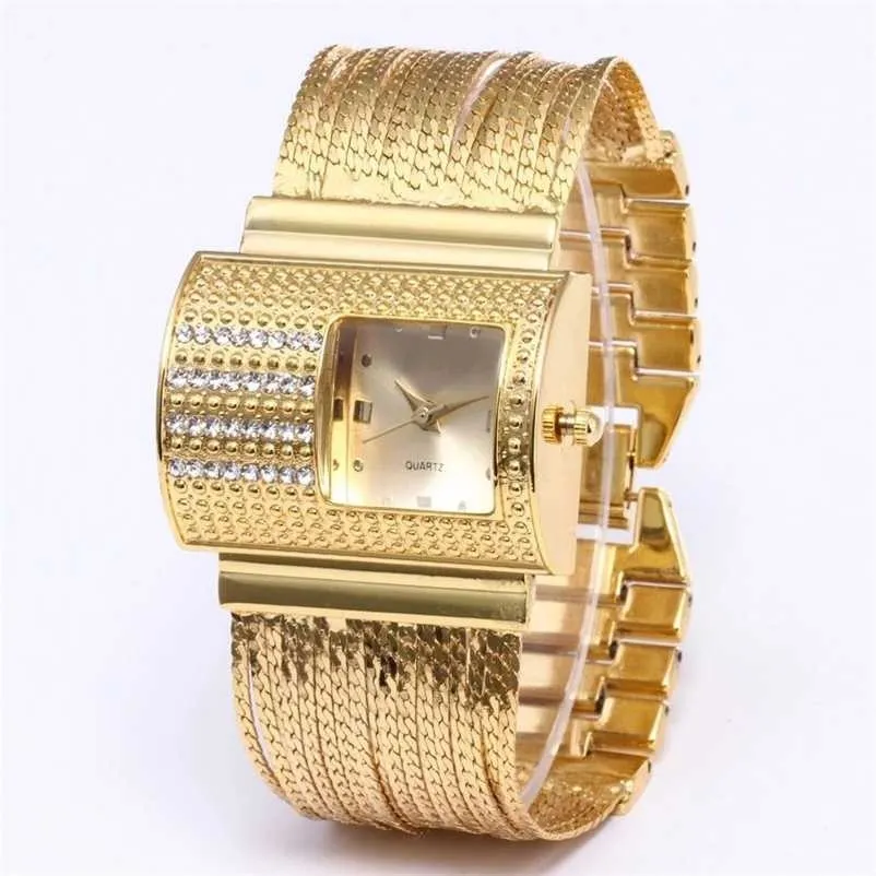 Kreativitet Fashion Luxury Ladies Wrist Klockor Toppmärke Guld Stålband Vattentät Kvinnors Armband Titta Zegareek Damski 220113