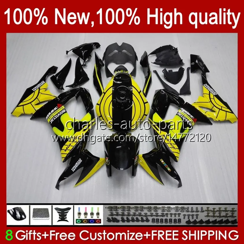 Motorcycle Fairings For KAWASAKI NINJA ZX 10R ZX10 10 R 1000 CC ZX10R 08 09 10 Body 56No.73 1000CC ZX1000C ZX-10R 2008 2009 2010 New Yellow ZX1000 08-10 Bodywork Kit