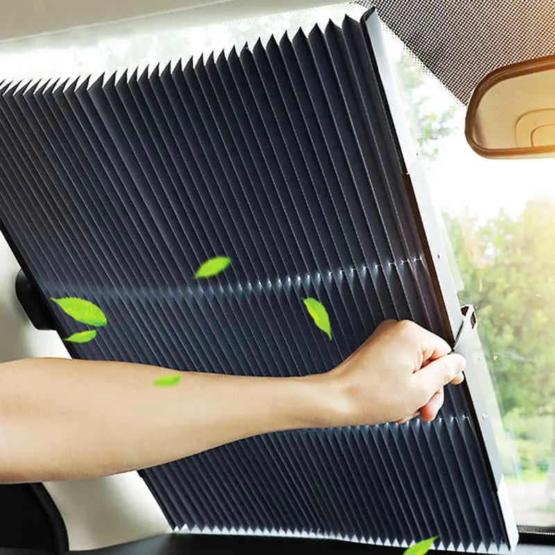 Universal carro retrátil pára-brisa sol shade bloco dianteirante janela traseira capa tampa de isolamento térmico cortina solar uv proteger