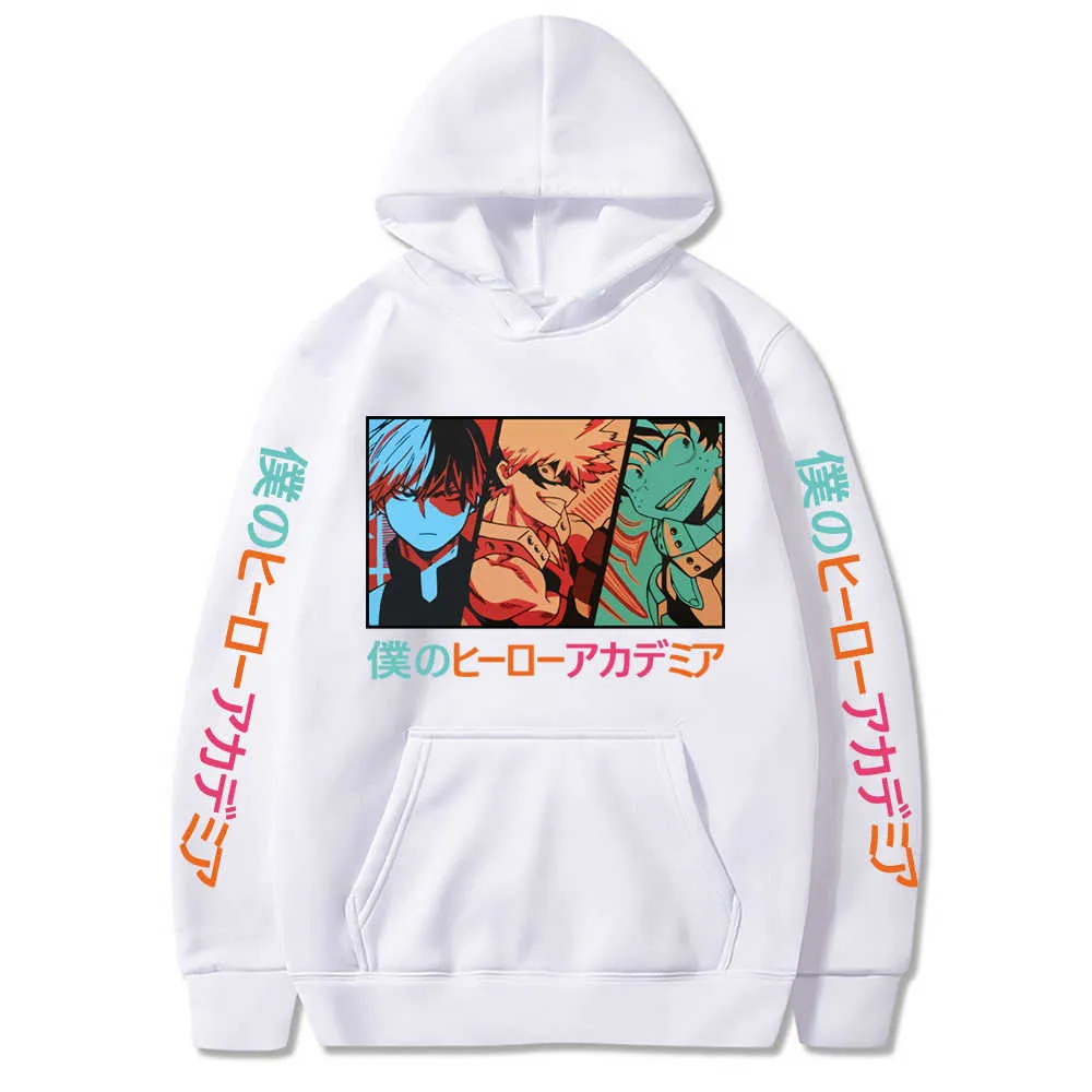 Harajuku Hoodie My Hero Academia Hoodie Shoto Todoroki Bakugou Deku Sweatshirts Boku No Hero Academia Sweatshirt Hoodies Tops Y0804