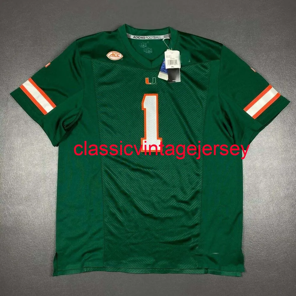 Cousu Hommes Femmes Jeunesse Hurricanes ACC Football Jersey Broderie Personnalisée XS-5XL 6XL