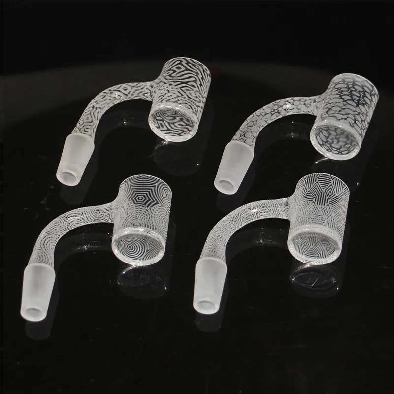 Wholesale Smoking Accessories Fully weld sandblasted quartz banger OD 25mm 14mm male 90 degree for dab rigs water pipe bong glass bowls