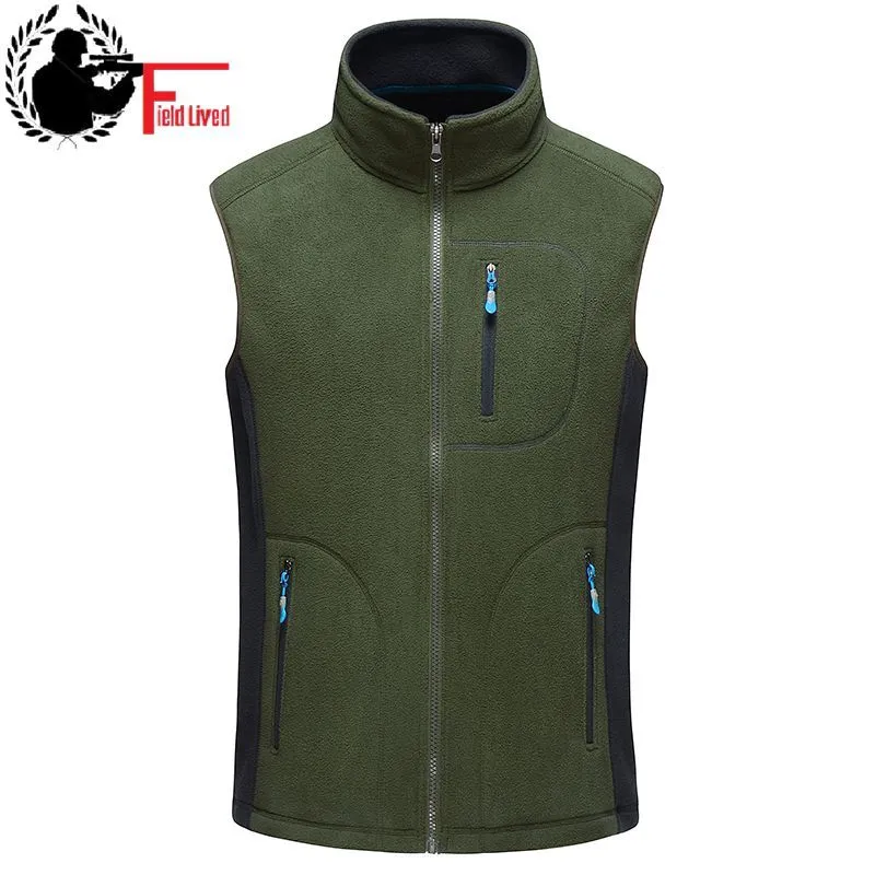 Gilet d'hiver Hommes 100% Épaissir Polaire Mode Colete Gilet Homme Gilet Sans Manches Veste Bodywarmer Hommes Stade Manteau Vêtements 210518