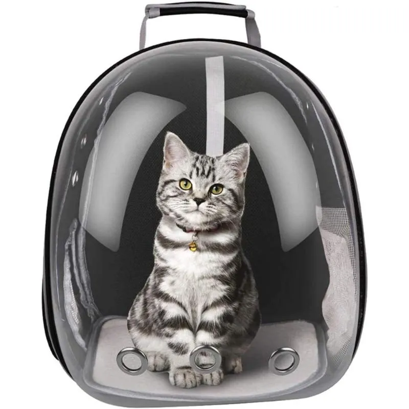 Dog Car Seat Covers Cat Backpack Carrier Bubble Bag Small Space Pet Hiking Airline Approved Travel