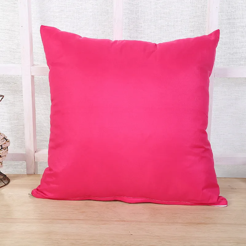 Solid color throw pillowcase Pull Plush Sofa backrest pillowslip 45*45cm Soft healthy cushion pillow cover with zipper candy colors cases