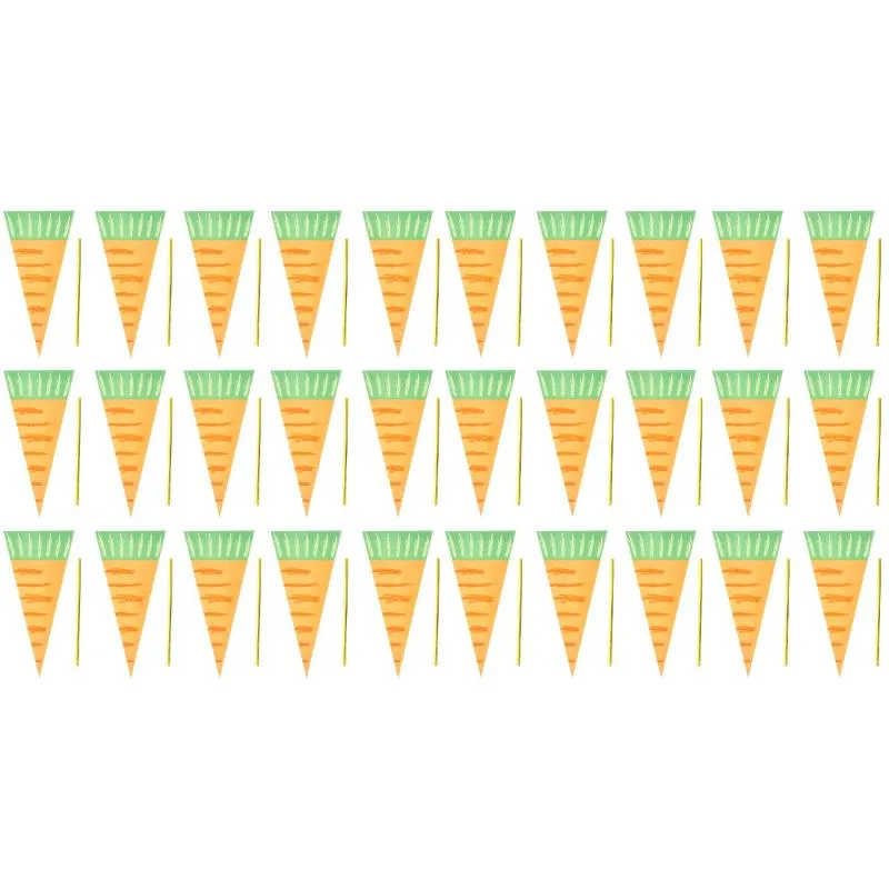 ギフトラップ300個のニンジン円錐形のキャンディーバッグの三角形の御馳走バッグプラスチック製のチェロは食品包装パーティーの供給