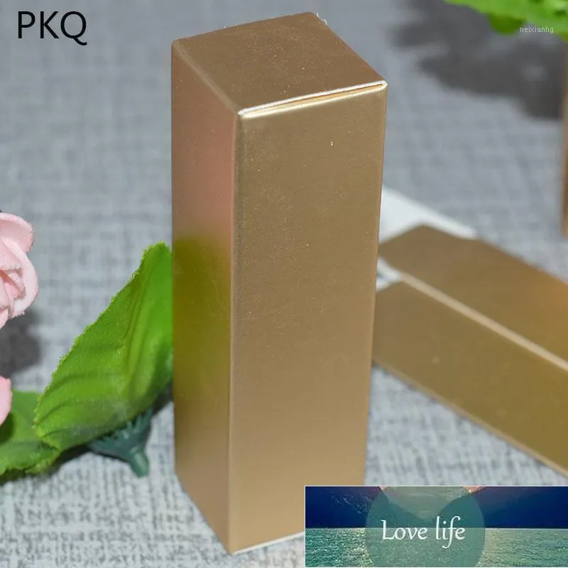 Gift Wrap 50Pcs Gold Kraft Paper Box Lipstick/Lip Gloss Packaging Long Packing Cosmetic Storage 2.5x2.5x8.5cm1