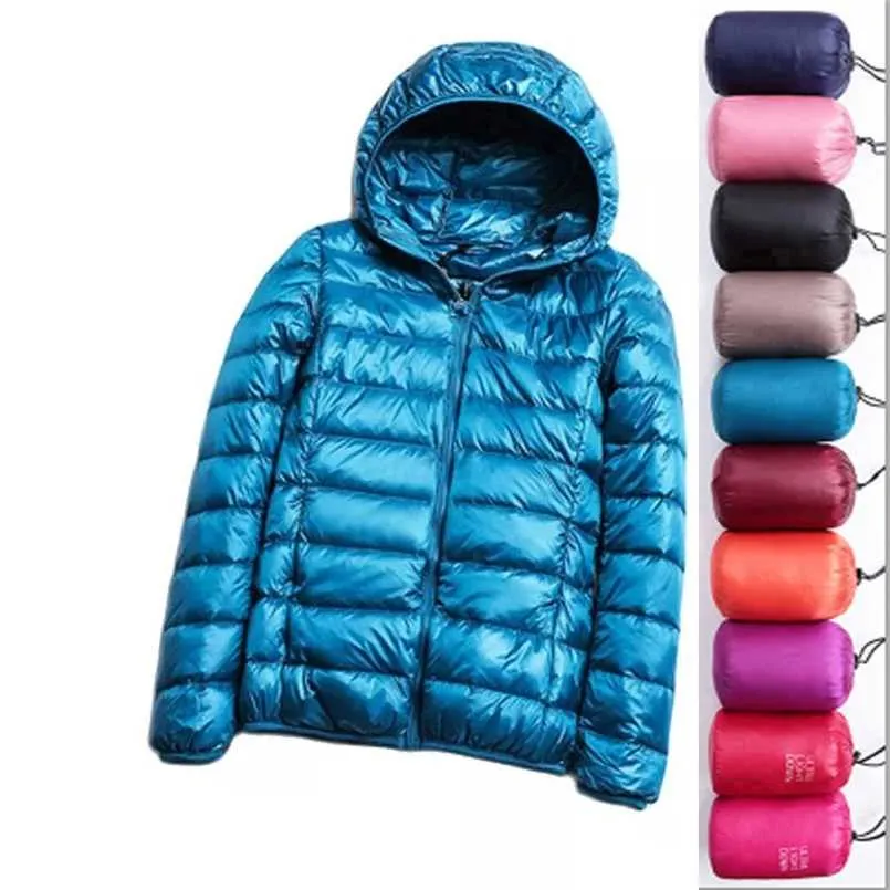 Plue Tamanho 4xl Duck Down Jacket Mulheres Ultra Light Down Jaqueta Jaqueta de Pena Plus Woman's Overcoat Windbreaker Casacos 211126