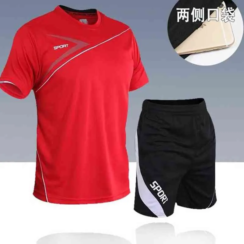 Survêtement pour hommes Gym Fitness Sports Costume Vêtements Respirant Chemise de badminton Uniformes Femmes / Hommes Vêtements de tennis de table pingpong Y1221