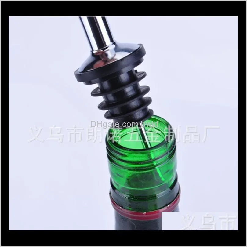 1/2/6 pcs stainless steel bottle caps liquor spirit pourer dispenser flow wine bottle pour spout stopper barware