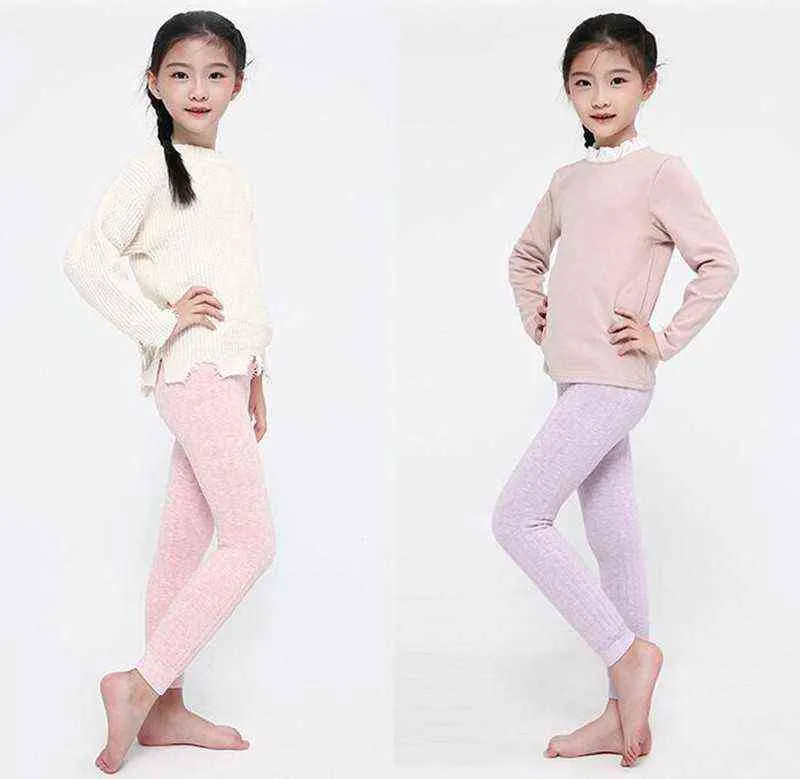 COOTELILI Warm Winter Leggings For Girls Thick Warm Elastic Waist Girls Leggings Kids Long Pants Girl Clothing (19)