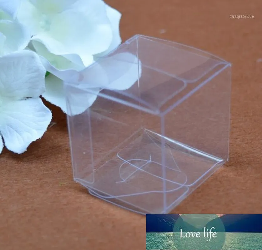 Present Wrap 20st / Lot Clear Pvc Plastlåda Baby Shoe Display Storage Transparent Packing Decoration Boxes Small Square Paket1 Fabrikspris Expert Design Kvalitet