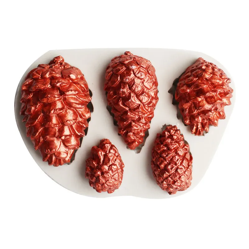 Pinecone Cake Mold Pine Cone Silicone Chocolate Candy Molds Cupcake Dekoration Tools Sugar Craft Gum Paste Polymer Clay Mold 1221751