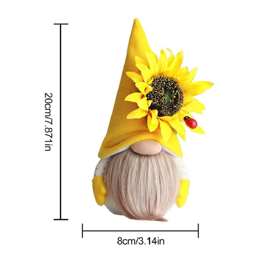 Mother's Day Party Gnomes Gift Spring Flowers Dwarf Gnome Ornaments Faceless Plush Dwarfs Bee Festival Home Office Desktop Decor ZZE5264